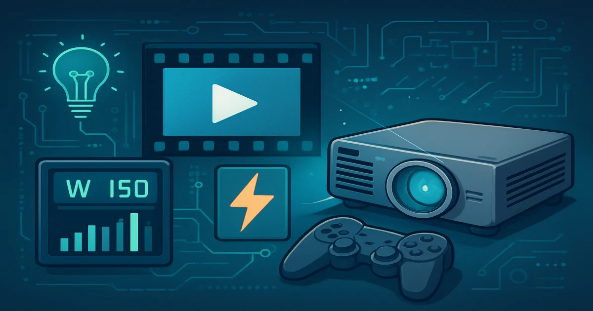 Сколько Вт потребляет домашний проектор для фильмов и игр?